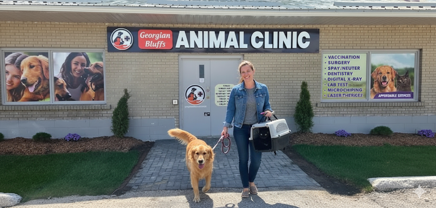 Experienced veterinary team at Georgian Bluff Animal Clinic Bruce County.”